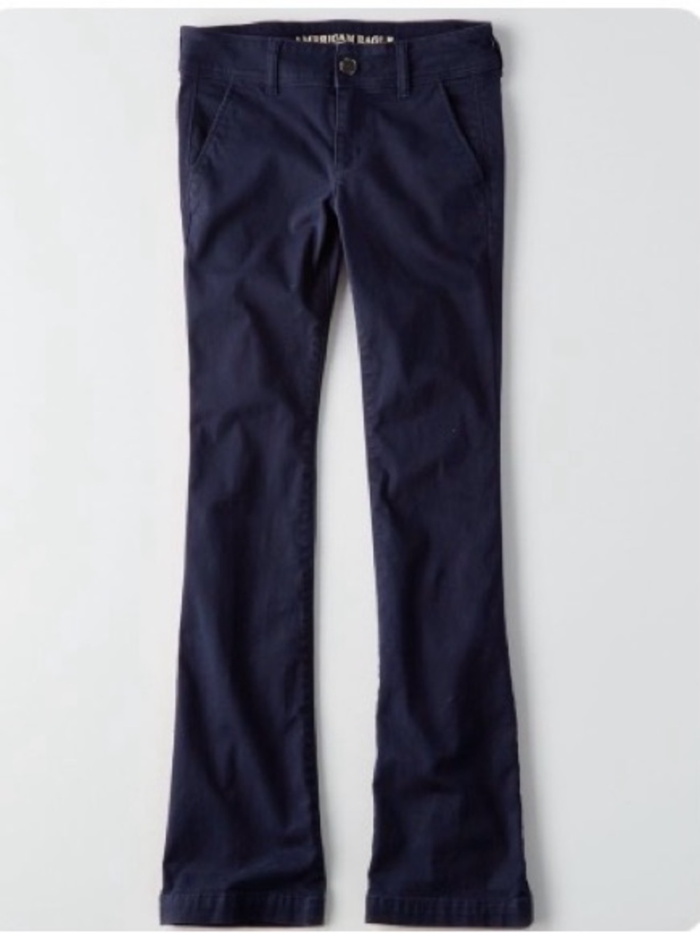 American Eagle Outfitters Women's Kick Bootcut Dark Navy Pants Size 8 Short